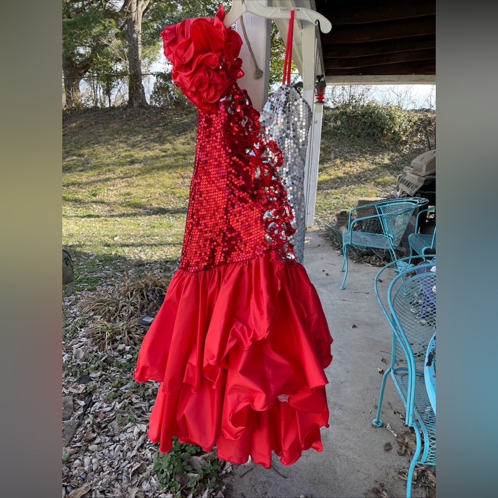 Vintage Alyce Designs Sequin Dress Prom Cocktail 80s 90s